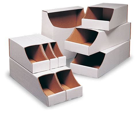 stackable corrugated bin boxes